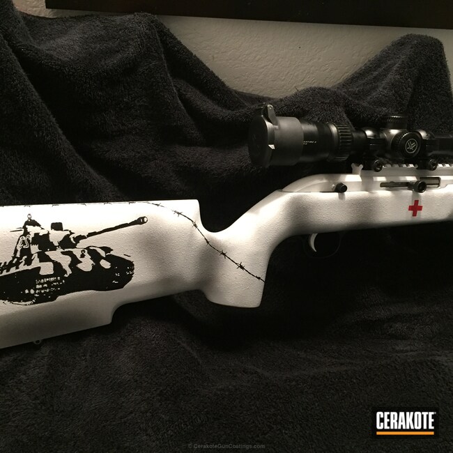Cerakoted H-136 Snow White, H-109 Gloss Black And H-216 Smith & Wesson Red