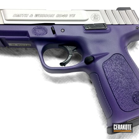 Powder Coating: Smith & Wesson,Two Tone,SD40VE,Pistol,Bright Purple H-217