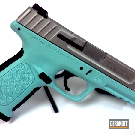 Powder Coating: Smith & Wesson,Two Tone,Pistol,SD9VE,Robin's Egg Blue H-175