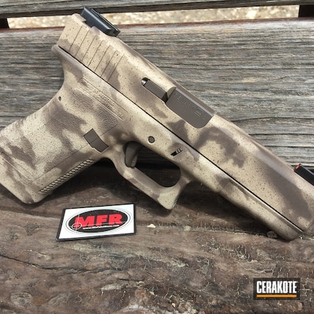 Powder Coating: MFR,Glock,5 Toes Custom,Chocolate Brown H-258,DESERT SAND H-199,Pistol