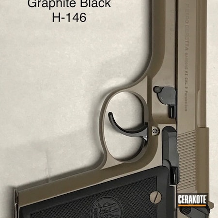 Powder Coating: M17 COYOTE TAN E-170,Graphite Black H-146,Beretta 92 Pistol,Pistol,Beretta,Beretta 92 Cerakote