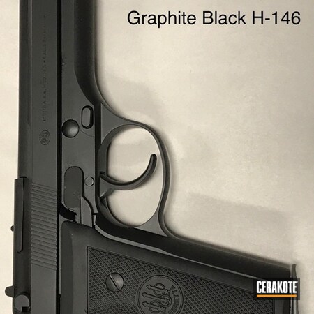 Powder Coating: Graphite Black H-146,Pistol,Beretta,Beretta 92 Cerakote,Solid Tone
