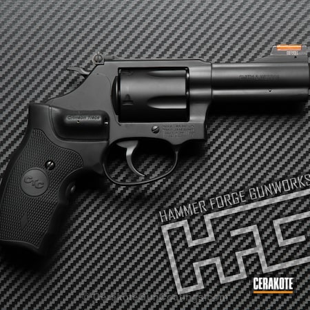 Powder Coating: Graphite Black H-146,Smith & Wesson,Handguns,Pistol,Revolver,Crimson Trace