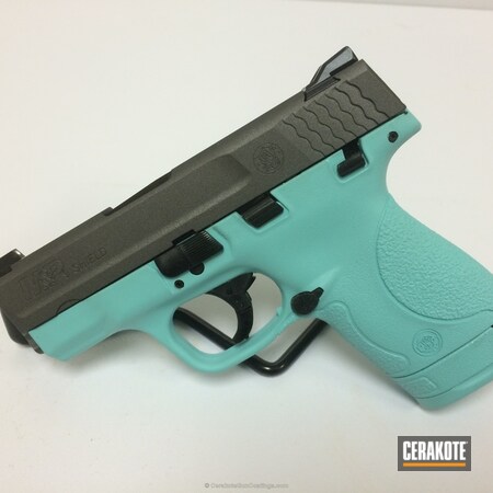 Powder Coating: Smith & Wesson,Two Tone,Ladies,Pistol,Robin's Egg Blue H-175,Tungsten H-237,Shield,M&P Shield 9mm