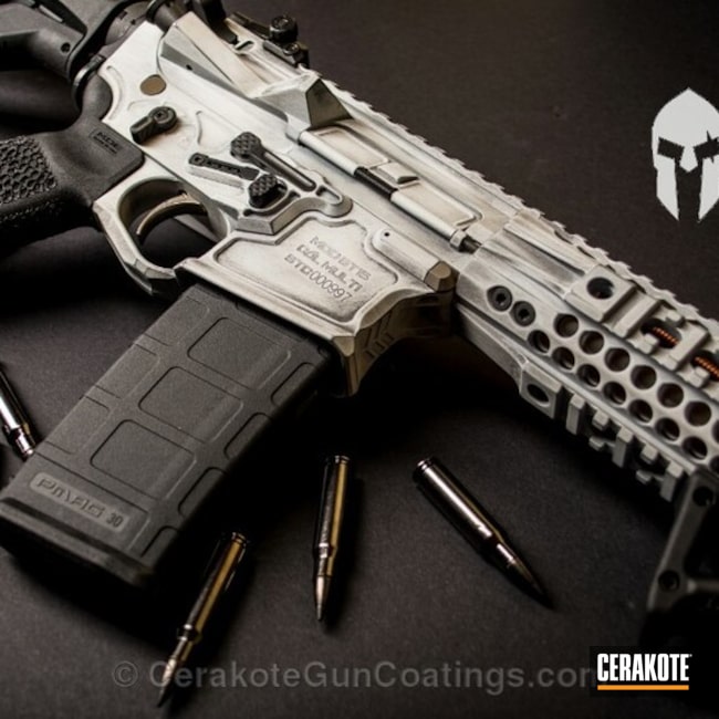 Cerakoted H-146 Graphite Black And H-140 Bright White