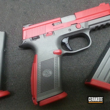 Cerakoted H-216 Smith & Wesson Red And H-237 Tungsten