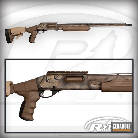 Powder Coating: Shotgun,Turkey Gun,Armor Black H-190,Remington 870,Custom Camo,Patriot Brown H-226,Coyote Tan H-235