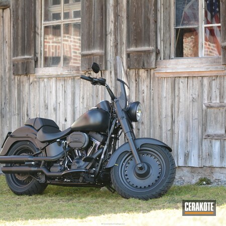 Powder Coating: Graphite Black H-146,Motorcycles,Harley Davidson,More Than Guns,Custom