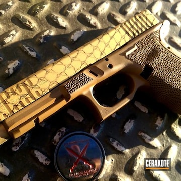 Cerakoted H-153 Shimmer Gold, H-190 Armor Black And H-267 Magpul Flat Dark Earth