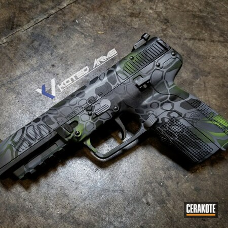 Powder Coating: Zombie Green H-168,FN Herstal,Pistol,Armor Black H-190,Camo,Sniper Grey H-234,FN Five-Seven,Kryptek