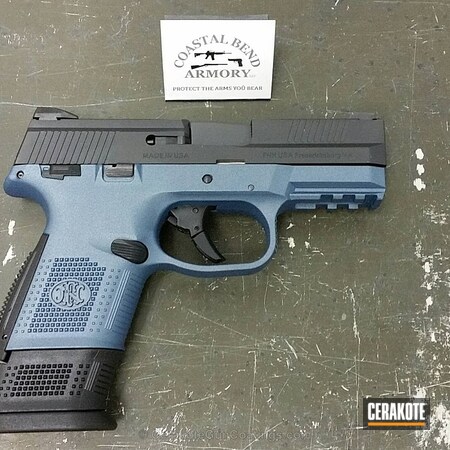 Powder Coating: 9mm,Two Tone,Pistol,Blue Titanium H-185,FN Mfg.,FNS-9C