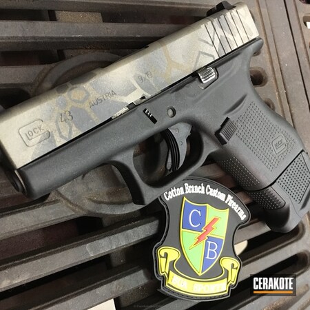 Powder Coating: Glock 43,Glock,Pistol,Cobalt H-112,Burnt Bronze H-148,Titanium H-170,Kryptek