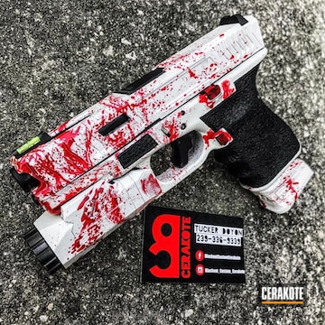 Cerakoted H-140 Bright White And H-216 Smith & Wesson Red