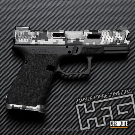 Powder Coating: Graphite Black H-146,Glock,Digicam,Urban Camo,Pistol,Glock 19,Loki Tactical,Tungsten H-237,Digital Camo,Stippled,Titanium H-170