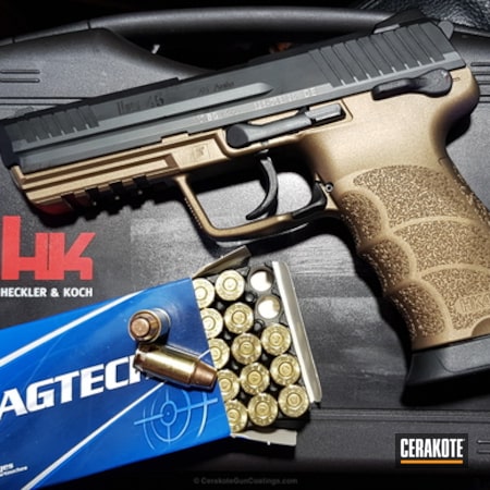 Powder Coating: Two Tone,Heckler & Koch,Pistol,Heckler & Koch 9mm,Burnt Bronze H-148