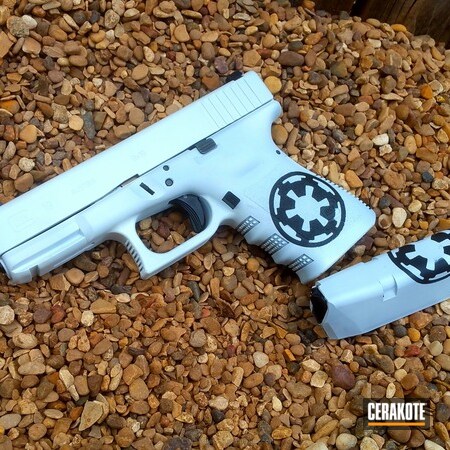 Powder Coating: Bright White H-140,Glock,Texas Cerakote,Pistol,Armor Black H-190,Star Wars,Imperial,Custom