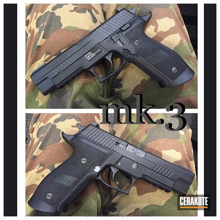 Powder Coating: 9mm,Graphite Black H-146,Sig Sauer,Pistol,Sig Sauer P226,Sig