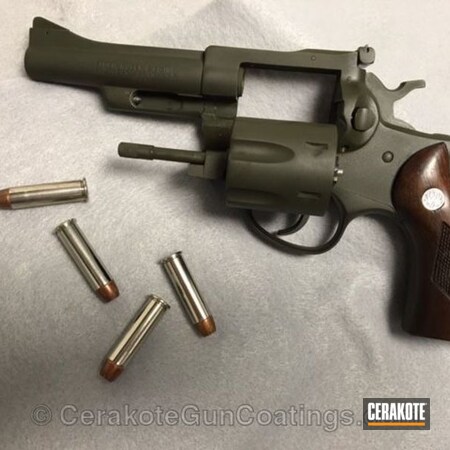 Powder Coating: MIL SPEC GREEN  H-264,Revolver,Ruger,Solid Tone,.357 Magnum,Security Six