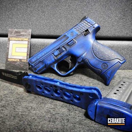 Powder Coating: Conceal Carry,Graphite Black H-146,Smith & Wesson,Distressed,Knives,NRA Blue H-171,Handguns,Pistol,Battleworn,Folding Knife