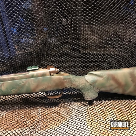 Powder Coating: Chocolate Brown H-258,Winchester Model 70,Forest Green H-248,Rifle,Bolt Action Rifle,Custom