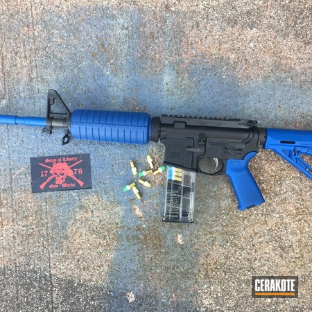 Powder Coating: Magpul Furniture,Two Tone,Training,NRA Blue H-171,MagPul,Sons of Liberty Gun Works,Tactical Rifle,Police