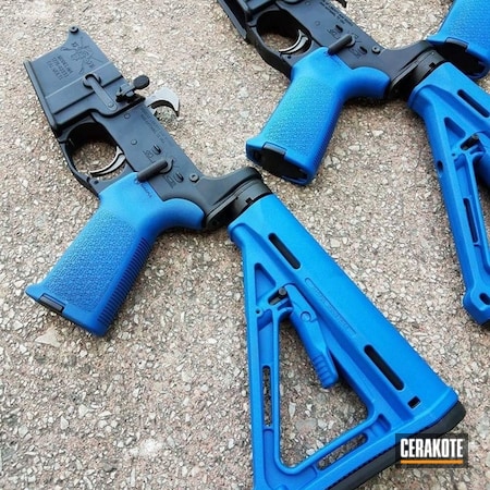 Powder Coating: Magpul Furniture,Two Tone,Training,NRA Blue H-171,MagPul,Sons of Liberty Gun Works,Tactical Rifle,Police