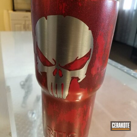 Powder Coating: NRA Blue H-171,Custom Tumbler Cup,RTIC Tumbler,RTIC Cups,Punisher,USMC Red H-167,Spartan,RTIC,More Than Guns