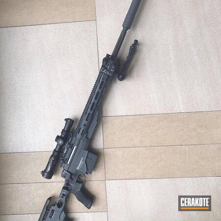 Powder Coating: Stone Grey H-262,Remington,Sniper Rifle,Long Range,Cobalt H-112