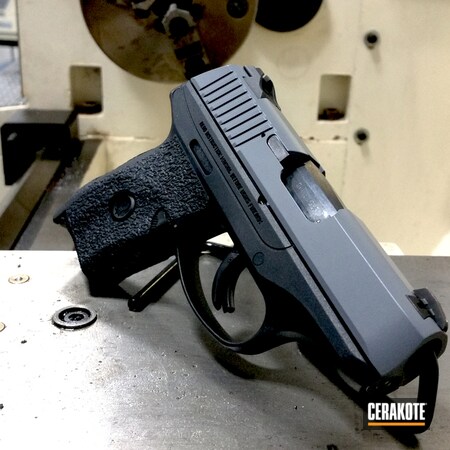 Powder Coating: 9mm,Graphite Black H-146,Compact,Pistol,BATTLESHIP GREY H-213,Ruger LC9,Ruger