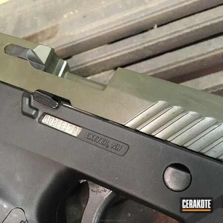 Powder Coating: 9mm,Compact,Sig Sauer,Sig Sauer P320,Pistol,MAGPUL® O.D. GREEN H-232