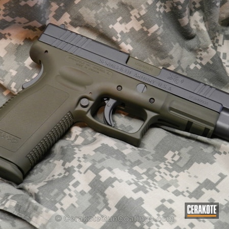 Powder Coating: Mil Spec O.D. Green H-240,Handguns,Springfield Armory,Sniper Grey H-234,Sniper Grey