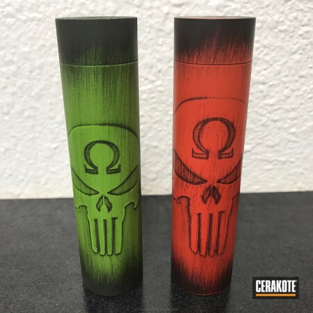 Powder Coating: Graphite Black H-146,Electronic Cigarette,Distressed,Zombie Green H-168,Production,Electric Yellow H-166,E-Cig,FIREHOUSE RED H-216,Battleworn,Vape Mod,More Than Guns