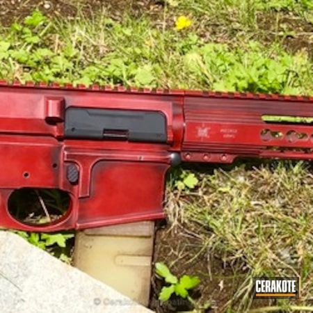 Powder Coating: Crimson H-221,Two Tone,Matrix Arms Handguard,Complete Upper