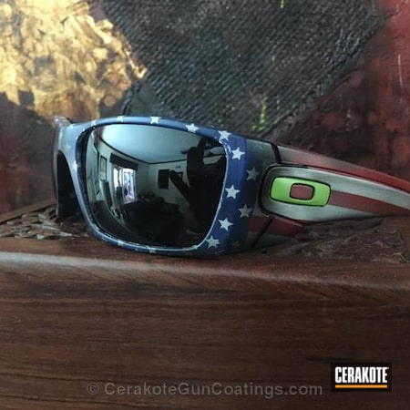 Powder Coating: Sunglasses,Distressed,Snow White H-136,NRA Blue H-171,USMC Red H-167,Shades,More Than Guns,Oakley,Distressed American Flag