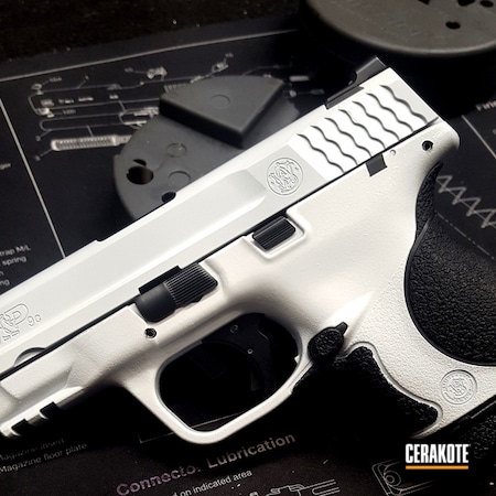 Powder Coating: Smith & Wesson M&P,Smith & Wesson,Two Tone,Pistol,Gloss White H-137