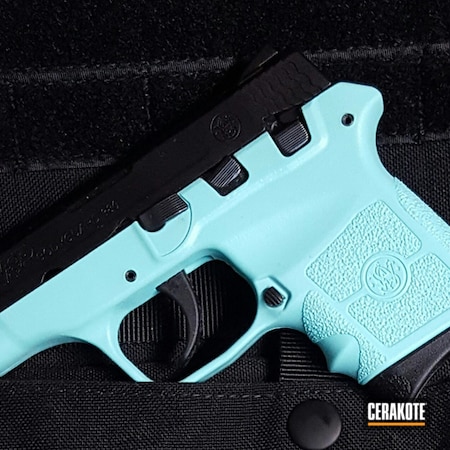 Powder Coating: Smith & Wesson,Two Tone,Pistol,Bodyguard,Robin's Egg Blue H-175