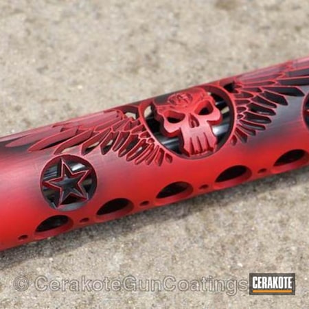 Powder Coating: Distressed,Two Tone,Armor Black H-190,Tactical Rifle,.223 Wylde,FIREHOUSE RED H-216,HVM-15