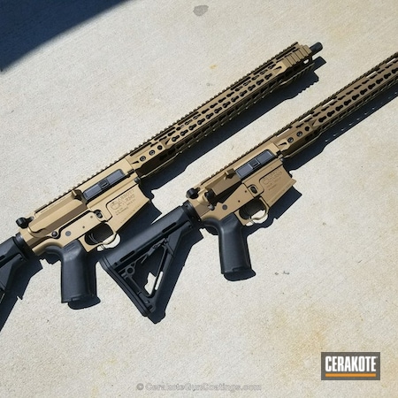 Powder Coating: Two Tone,Competition Gun,Abbott Arms Custom Rifles,Custom AR,Tactical Rifle,Burnt Bronze H-148,Custom built AR