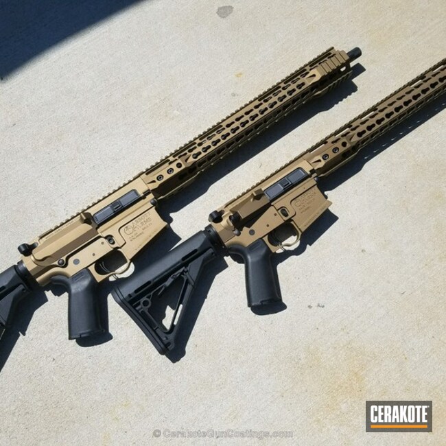 Cerakoted: Abbott Arms Custom Rifles,Two Tone,Burnt Bronze H-148,Custom built AR,Tactical Rifle,Competition Gun,Custom AR