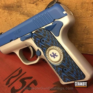 Cerakoted H-255 Crushed Silver And H-171 Nra Blue
