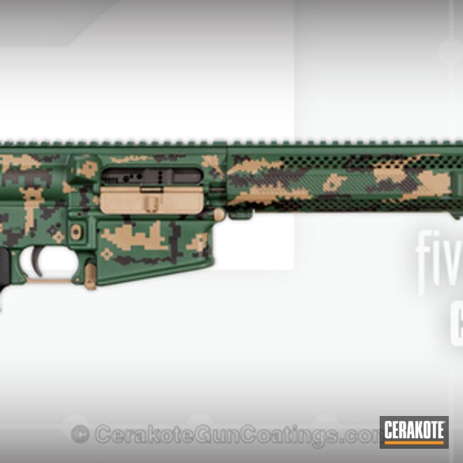 Cerakoted H-146 Graphite Black, H-235 Coyote Tan And H-400 Jesse James Eastern Front Green