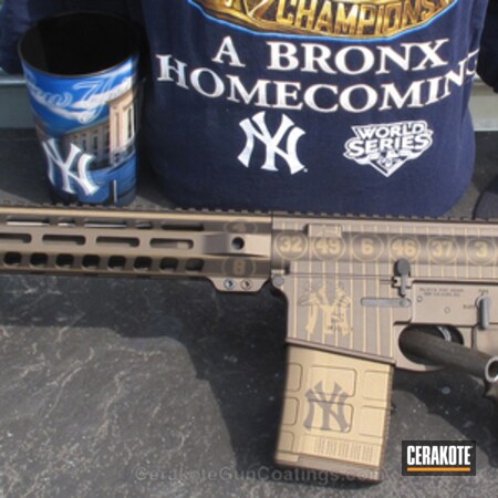 Powder Coating: Midnight Bronze H-294,New York Yankees,NY Yankees,Yankees,Palmetto State Armory,Tactical Rifle,MLB,Burnt Bronze H-148,Baseball