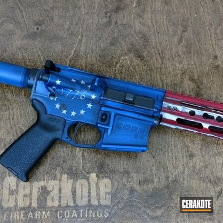 Powder Coating: Bright White H-140,NRA Blue H-171,CORE15,USMC Red H-167,1776,Tactical Rifle,American Flag,Battleworn