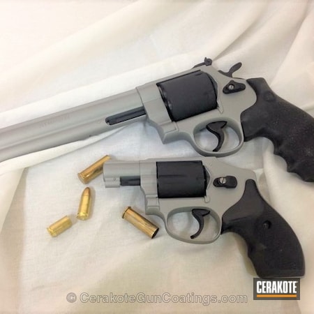 Powder Coating: Matching Set,Smith & Wesson,Armor Black H-190,Revolver,Gun Metal Grey H-219