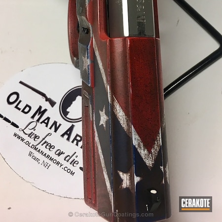 Powder Coating: Confederate Flag,KEL-TEC® NAVY BLUE H-127,Bright White H-140,Smith & Wesson,Pistol,FIREHOUSE RED H-216,Custom