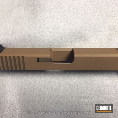 Powder Coating: Slide,9mm,Glock,Copper Brown H-149,Pistol,Burnt Bronze H-148,Glock 19C