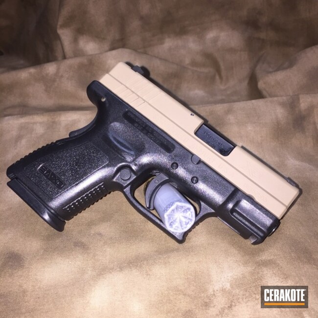 Cerakoted: Coyote Tan H-235,Two Tone,Springfield XD,Springfield XD-40,Pistol,Springfield Armory
