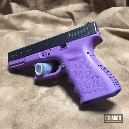 Powder Coating: Glock,Two Tone,Pistol,Glock 19,Bright Purple H-217