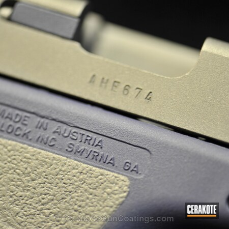 Powder Coating: Glock,Handguns,Bright Purple H-217,Titanium H-170