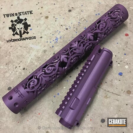 Powder Coating: Floral Patterned,Purple,Pearl,Wild Purple H-197,Custom Mix,OffHand Gear,Custom Mix Purple,Handguard,Fleur D' Lis,Women's Gun